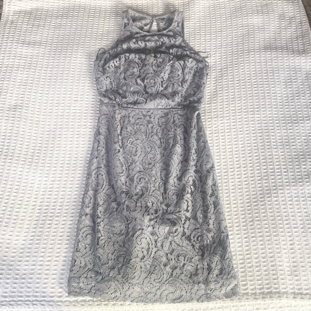 J. Crew Pamela dress Leavers lace grey size 4